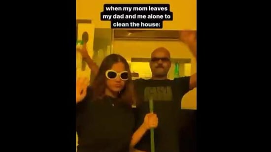 Daughter tweets how she cleans house with dad when mom is away