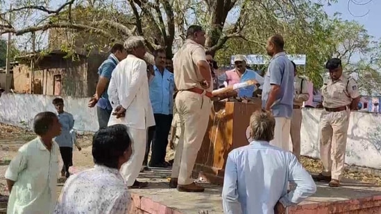 "There is a possibility that it was done by monkeys. A case has been registered," he further said and added that other angles are also being investigated," Chaudhary said(ANI Photo)