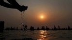 Pilgrims take holy dips early morning at Sangam, the sacred confluence of the rivers Ganga, Yamuna and the mythical Saraswati, during Magh Mela festival, in Prayagraj, India Tuesday, Feb. 16, 2021.(AP) Pilgrims take holy dips early morning at Sangam, the sacred confluence of the rivers Ganga, Yamuna and the mythical Saraswati, during Magh Mela festival, in Prayagraj, India Tuesday, Feb. 16, 2021.(AP)