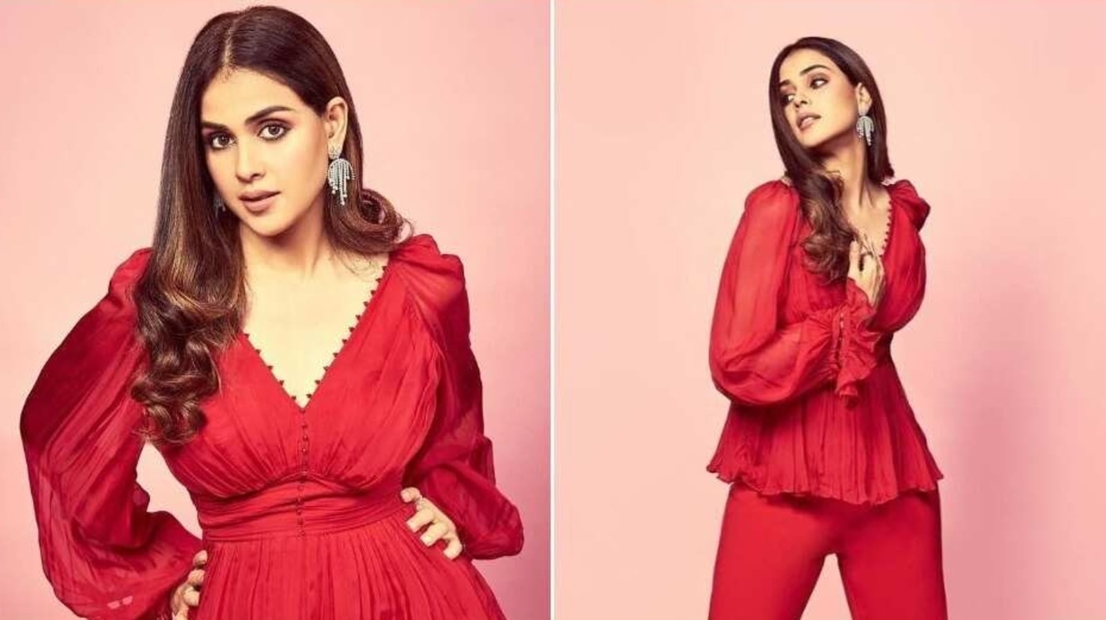 Genelia Nude - Genelia Deshmukh paints the town red in timeless co-ord set worth â‚¹18k,  pics | Fashion Trends - Hindustan Times
