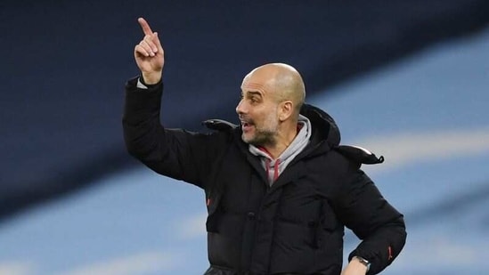 Manchester City manager Pep Guardiola during (Pool via REUTERS)