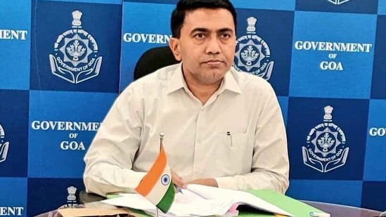 Goa chief minister Dr Pramod Sawant attends the Governing Council Meeting of NITI Aayog chaired by PM Narendra Modi via video conferencing in Panaji on Saturday. (ANI PHOTO). Goa chief minister Dr Pramod Sawant attends the Governing Council Meeting of NITI Aayog chaired by PM Narendra Modi via video conferencing in Panaji on Saturday. (ANI PHOTO).