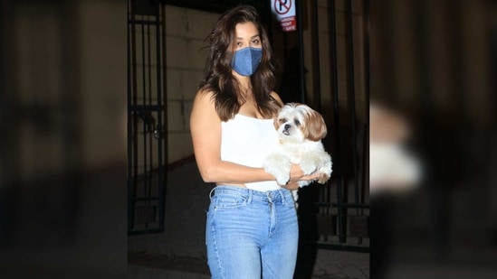 With the bodysuit, she opted to wear a pair of light blue jeans. She has absolutely nailed the casual look. (Varinder Chawla) With the bodysuit, she opted to wear a pair of light blue jeans. She has absolutely nailed the casual look. (Varinder Chawla)