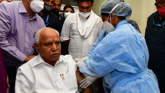 Yediyurappa, like many other senior political leaders in the state and country, had tested positive for the virus last year.(HT Photo)