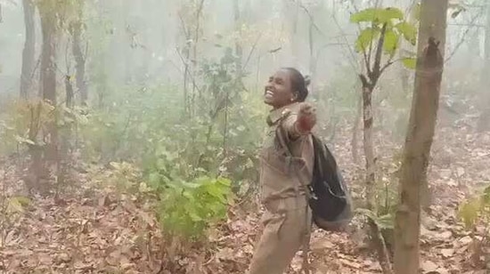 "While we were dousing the fire, it started raining. I started dancing with joy. Rain saved wildlife and trees," said Snehalata Dhal.(Screengrab)