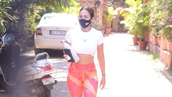 Malaika Arora steps out after a workout.