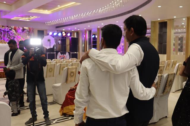 A married gay couple being clicked at a ceremony in New Delhi on March 05, 2021. (Shutterstock) A married gay couple being clicked at a ceremony in New Delhi on March 05, 2021. (Shutterstock)