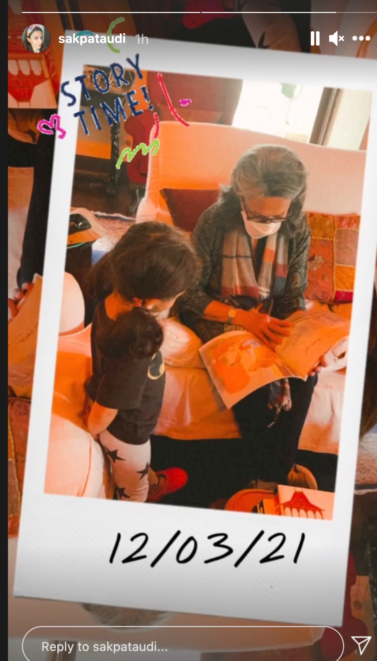 Sharmila Tagore wth Inaaya. Sharmila Tagore wth Inaaya.