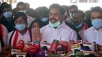 Earlier in the day, the CM also criticised the DMK for dynasty politics, after MK Stalin’s son Udhayanidhi Stalin was fielded as a candidate from the Chepauk-Thiruvallikeni constituency in Chennai.(ANI) Earlier in the day, the CM also criticised the DMK for dynasty politics, after MK Stalin’s son Udhayanidhi Stalin was fielded as a candidate from the Chepauk-Thiruvallikeni constituency in Chennai.(ANI)