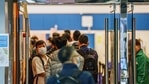 People line up at a community vaccination center administering the BioNTech Covid-19 vaccine imported by Fosun Pharma in Hong Kong, China, on Wednesday, March 10, 2021. Hong Kong is easing up on social-distancing rules, but needs residents to embrace its inoculation program in order to achieve a full return to normal life. Photographer: Lam Yik/Bloomberg(Bloomberg) People line up at a community vaccination center administering the BioNTech Covid-19 vaccine imported by Fosun Pharma in Hong Kong, China, on Wednesday, March 10, 2021. Hong Kong is easing up on social-distancing rules, but needs residents to embrace its inoculation program in order to achieve a full return to normal life. Photographer: Lam Yik/Bloomberg(Bloomberg)