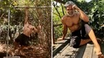 Milind Soman does the one arm swings(Instagram/milindrunning)