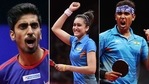 From Left: G Sathiyan, Manika Batra and A Sharath Kamal(Twitter/Getty) From Left: G Sathiyan, Manika Batra and A Sharath Kamal(Twitter/Getty)