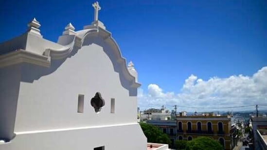 The San Jose Church stands in San Juan, Puerto Rico, Tuesday, March 9, 2021. The second oldest Spanish church in the Americas is reopening following a massive reconstruction that took nearly two decades to complete. (AP)