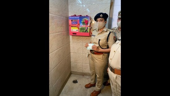 Many police stations in Delhi have now got sanitary pad dispensers on their premises. Many police stations in Delhi have now got sanitary pad dispensers on their premises.