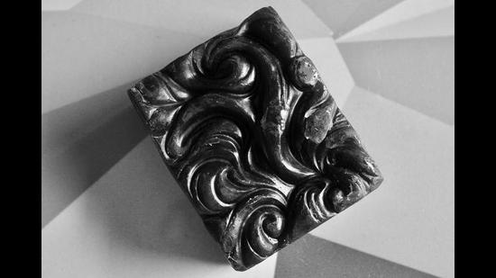 Handmade natural charcoal soap by Indiya by Nayanika Handmade natural charcoal soap by Indiya by Nayanika