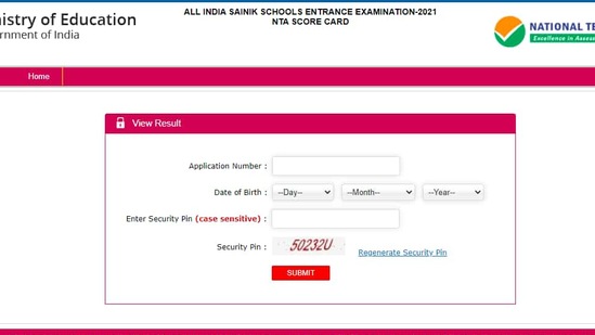 AISSEE results 2021.(Screengrab )