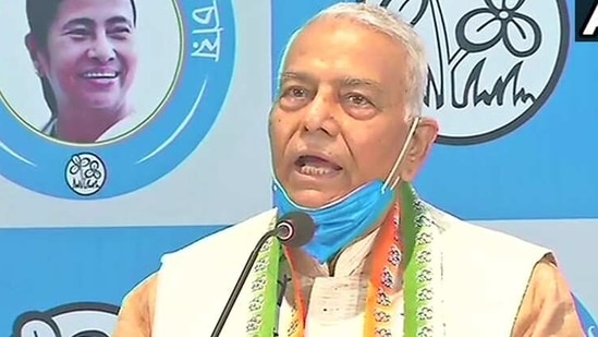 Yashwant Sinha joined the Trinamool Congress on Saturday. (ANI Photo ) Yashwant Sinha joined the Trinamool Congress on Saturday. (ANI Photo )