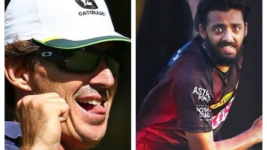 Brad Hogg and Varun Chakravarthy. (File) Brad Hogg and Varun Chakravarthy. (File)