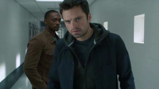 Sebastian Stan and Anthony Mackie in The Falcon and the Winter Soldier. 