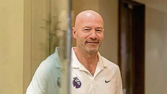 Former England and Newcastle striker Alan Shearer was in Mumbai on Wednesday(Aalok Soni/ht photo)