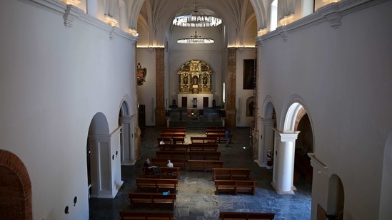 The San Jose Church, the second oldest Spanish church in the Americas, stands in San Juan, Puerto Rico, Tuesday, March 9, 2021. Following massive reconstruction that took nearly two decades to complete, the 16th-century church officially reopens on March 19. (AP)