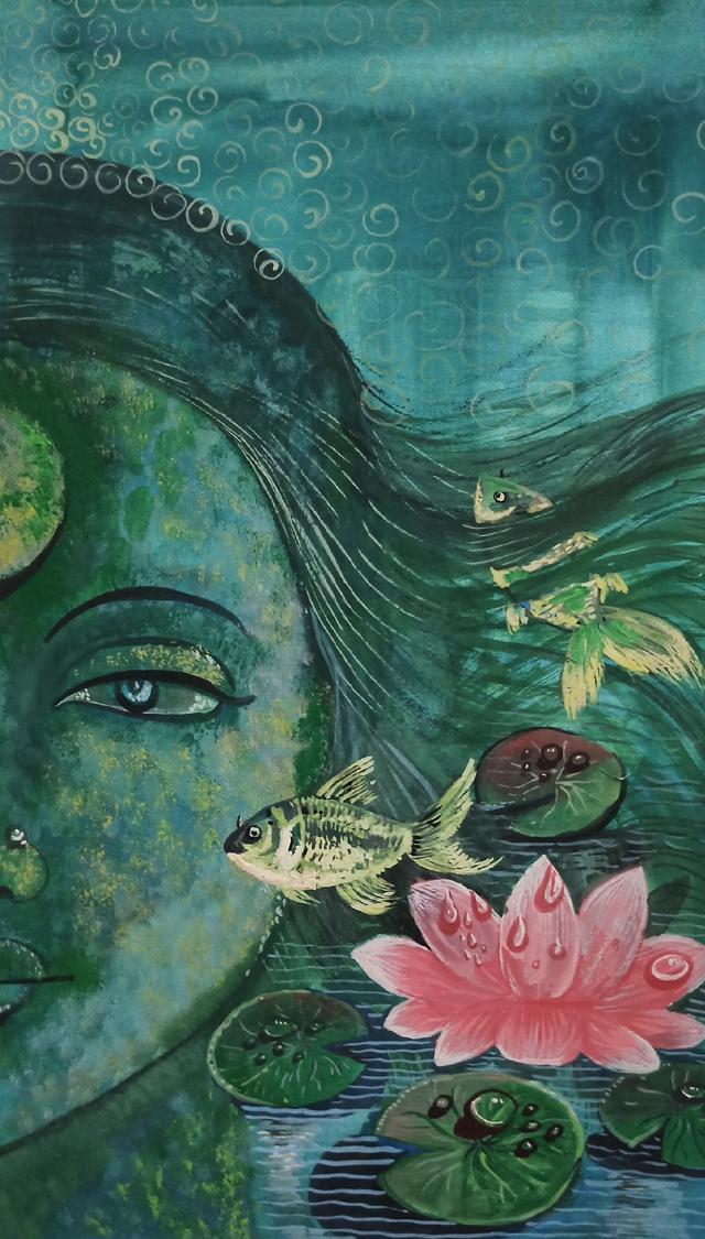 Seema Gupta’s painting, Inner Beauty. (HT Photo) Seema Gupta’s painting, Inner Beauty. (HT Photo)
