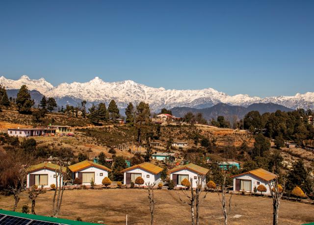 The view of the Kumaon range from Chaukori is picturesque