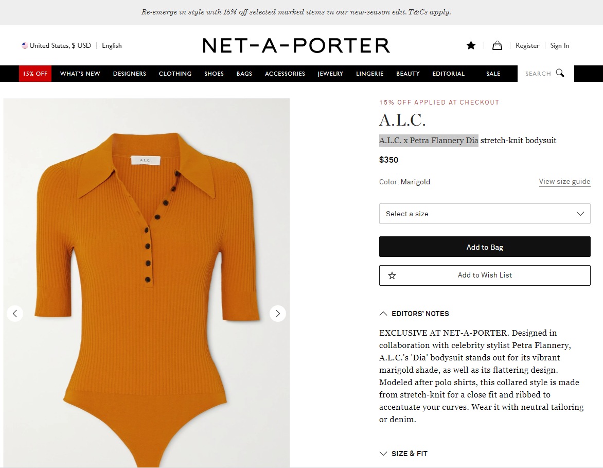 The bodysuit is worth  ₹25k (net-a-porter.com)