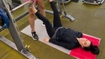 Preity Zinta photographed at the gym by Katrina Kaif. Preity Zinta photographed at the gym by Katrina Kaif.