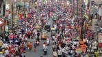 Heavy crowd seen on a road as lockdown imposed in the city fron 15th March to 21st march amid raise in Covid case, in Nagpur on Friday. (ANI Photo) Heavy crowd seen on a road as lockdown imposed in the city fron 15th March to 21st march amid raise in Covid case, in Nagpur on Friday. (ANI Photo)
