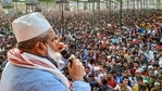 AIUDF President Badruddin Ajmal addresses a party rally at Sarukhetri in Barpeta district, in this file picture from February 2021. (PTI Photo) AIUDF President Badruddin Ajmal addresses a party rally at Sarukhetri in Barpeta district, in this file picture from February 2021. (PTI Photo)