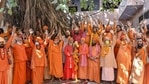 Samiti’s general secretary Swami Jeetendranand Saraswati said serving of the IT notices was akin to humiliation and a conspiracy against seers..(Representational Photo/PTI) Samiti’s general secretary Swami Jeetendranand Saraswati said serving of the IT notices was akin to humiliation and a conspiracy against seers..(Representational Photo/PTI)
