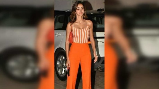 Ananya Panday, on the other hand, opted for a bright tangerine colour for the night and we are taking notes.(Instagram)