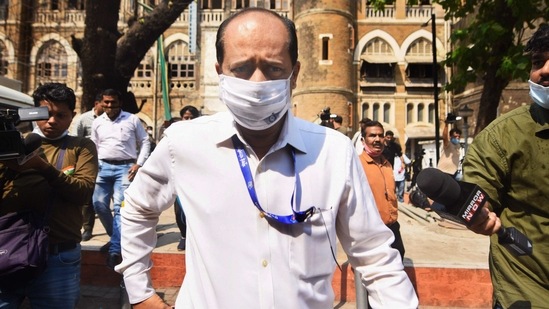 A court in Mumbai on Sunday remanded Sachin Vaze in NIA custody till March 25 in connection with the case.(PTI Photo) ( (PTI) A court in Mumbai on Sunday remanded Sachin Vaze in NIA custody till March 25 in connection with the case.(PTI Photo) ( (PTI)