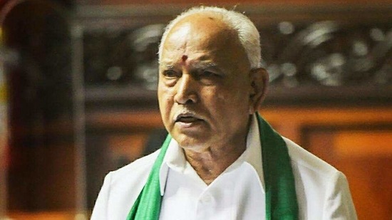 Karnataka chief minister BS Yediyurappa presents the state budget 2021-22 in the Vidhana Soudha, Bengaluru, Monday. (PTI) (HT_PRINT) Karnataka chief minister BS Yediyurappa presents the state budget 2021-22 in the Vidhana Soudha, Bengaluru, Monday. (PTI) (HT_PRINT)