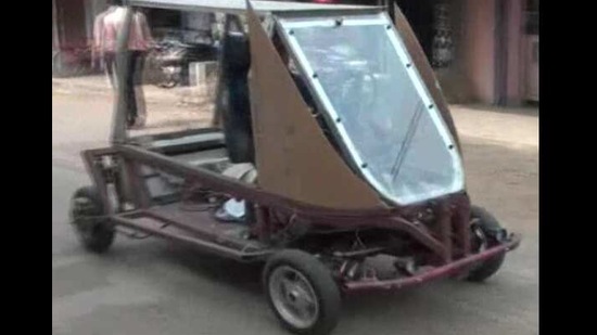 The image shows the solar-powered car.(ANI) The image shows the solar-powered car.(ANI)