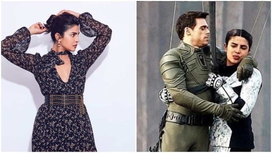 Priyanka Chopra and Richard Madden on sets of Citadel.