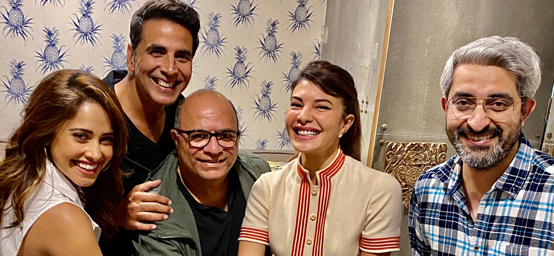 Actor Nushrratt Bharuccha, Akshay Kumar, Dr Chandraprakash Dwivedi, Jacqueline Fernandez and Abhishek Sharma Actor Nushrratt Bharuccha, Akshay Kumar, Dr Chandraprakash Dwivedi, Jacqueline Fernandez and Abhishek Sharma