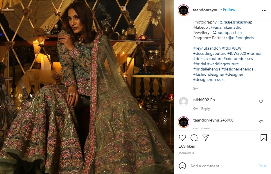 Designer Reynu Taandon reveals the price of this outfit on Instagram (Instagram/taandonreynu )