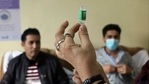 A doctor fills a syringe with the Indian version of the AstraZeneca coronavirus vaccine at a hospital in Kabul, Afghanistan, Monday, March 15, 2021.(AP) A doctor fills a syringe with the Indian version of the AstraZeneca coronavirus vaccine at a hospital in Kabul, Afghanistan, Monday, March 15, 2021.(AP)