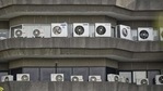 Air conditioners installed at a building in New Delhi Air conditioners installed at a building in New Delhi