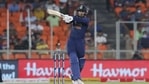 Ishan Kishan smokes Tom Curran for a six. (BCCI) Ishan Kishan smokes Tom Curran for a six. (BCCI)