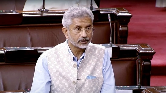 External Affairs Minister Dr. S Jaishankar in the Rajya Sabha on Monday. (ANI) External Affairs Minister Dr. S Jaishankar in the Rajya Sabha on Monday. (ANI)