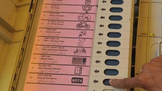 In Goa, 1.2% of the people voted for NOTA (None of the Above)(HT Photo)