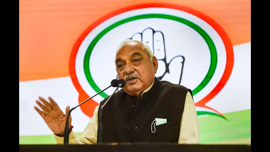 CLP leader and former two-time chief minister Bhupinder Singh Hooda dismissed the resolution terming it “unnecessary” and questioned the need of bringing in such a resolution in the House. (HT FILE) CLP leader and former two-time chief minister Bhupinder Singh Hooda dismissed the resolution terming it “unnecessary” and questioned the need of bringing in such a resolution in the House. (HT FILE)