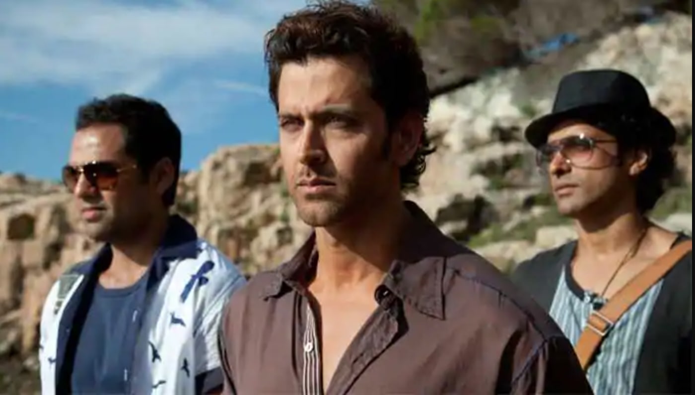 Hrithik Roshan, Farhan Akhtar and Abhay in Zindagi Na Milegi Dobara. Hrithik Roshan, Farhan Akhtar and Abhay in Zindagi Na Milegi Dobara.