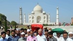 Gathering at Taj Mahal in Agra. (ANI File Photo ) Gathering at Taj Mahal in Agra. (ANI File Photo )