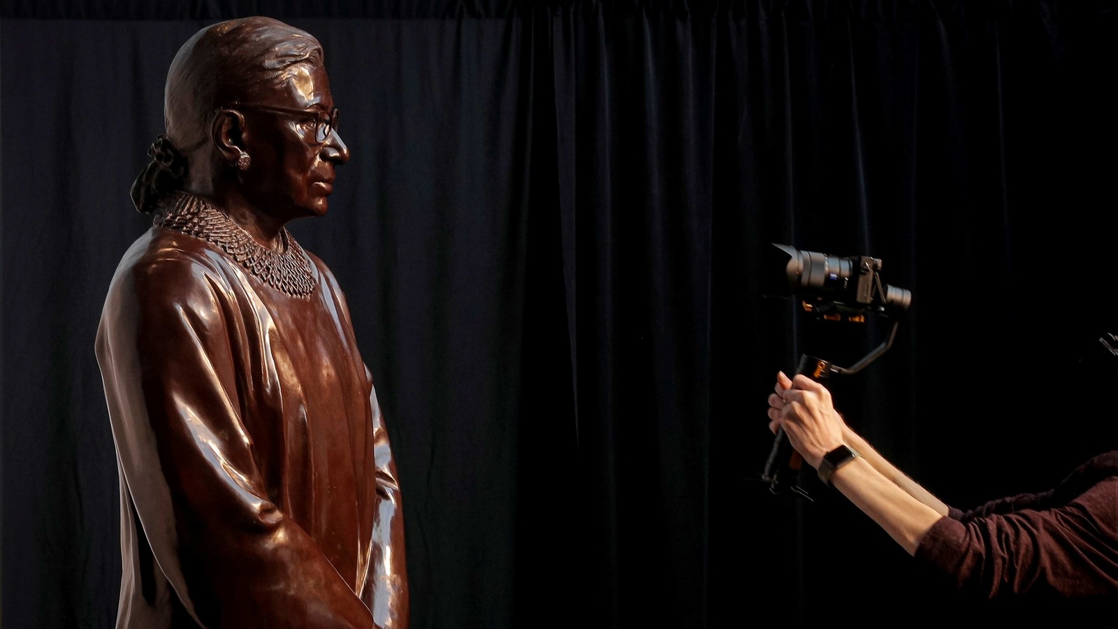 Larger-than-life statue of Ruth Bader Ginsburg erected in her native ...