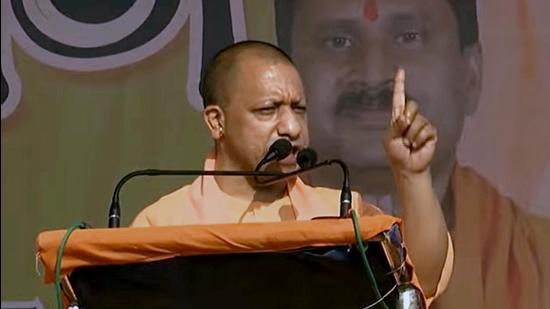 West Bengal, Mar 16 (ANI): Uttar Pradesh CM Yogi Adityanath addresses during a public rally, in West Midnapore on Tuesday. (ANI Photo) (ANI) West Bengal, Mar 16 (ANI): Uttar Pradesh CM Yogi Adityanath addresses during a public rally, in West Midnapore on Tuesday. (ANI Photo) (ANI)