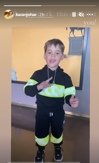 Yash in Karan Johar's recent Instagram video.